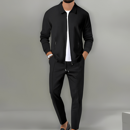 Men's Zip Up Jacket Suit Set