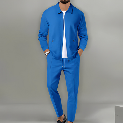 Men's Zip Up Jacket Suit Set