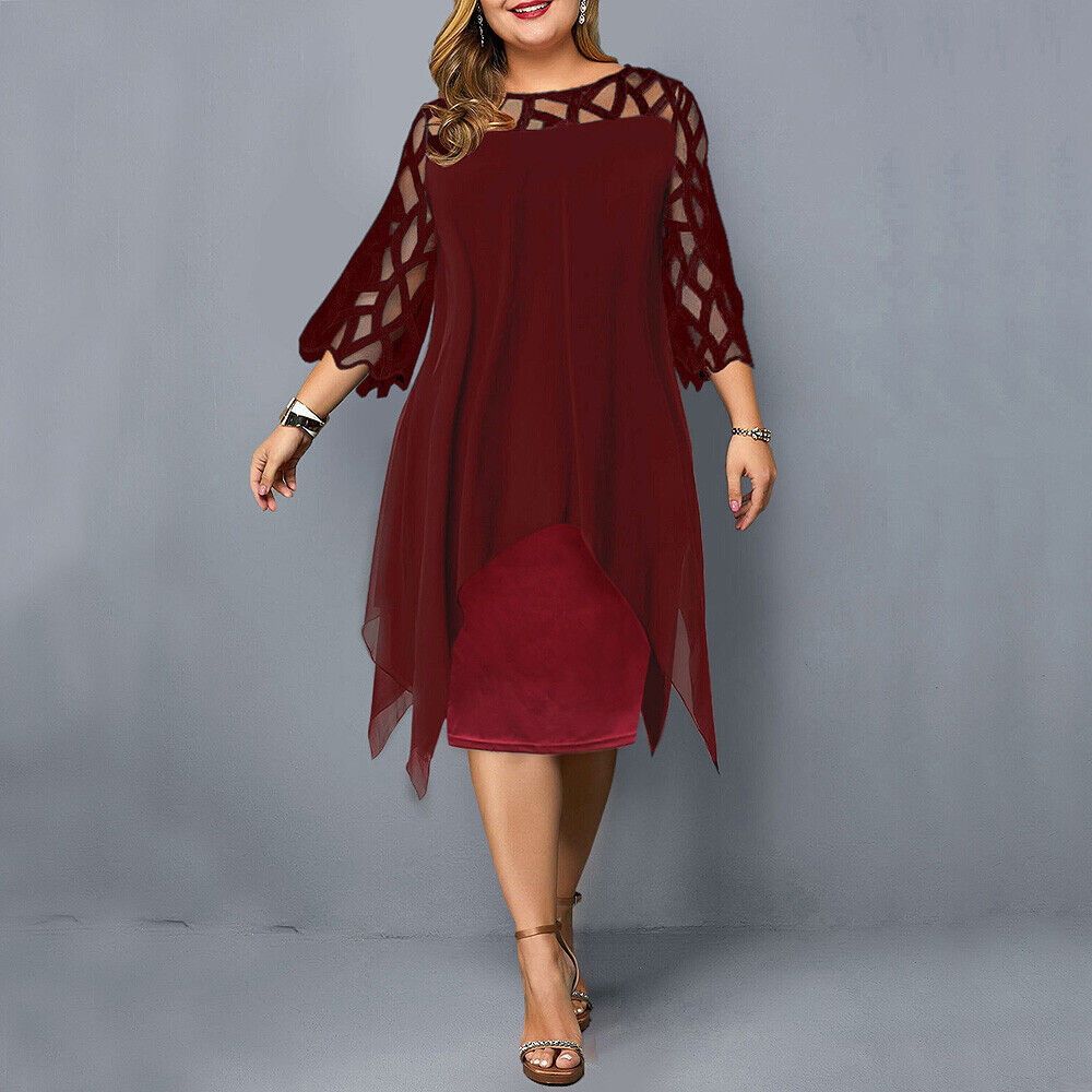 Beautiful Plus Size Midi Dress for Women