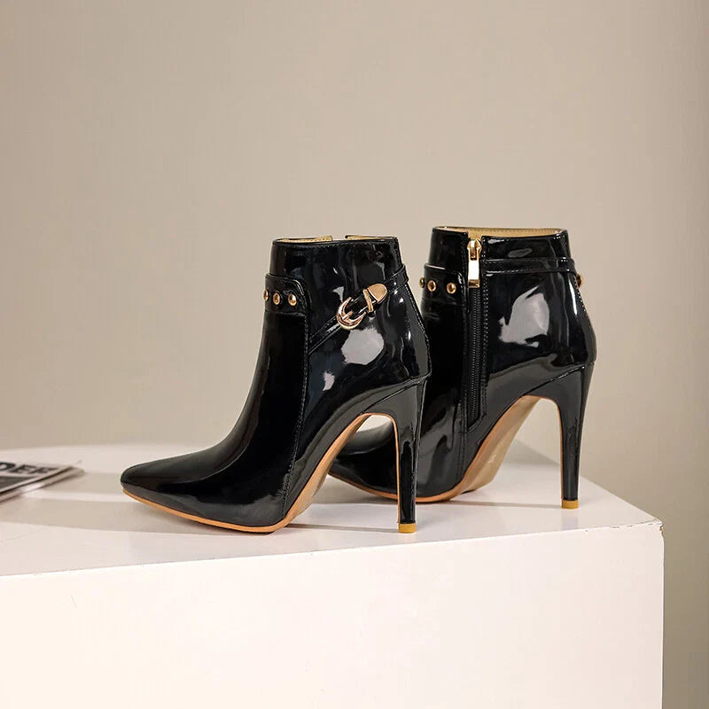 Classic Black Leather Ankle Boots