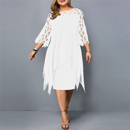 Women's Plus Size Flowy Midi Dress