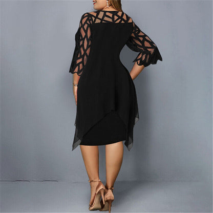 Women's Plus Size Flowy Midi Dress