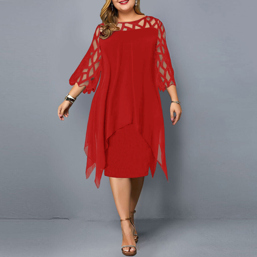 Women's Plus Size Flowy Midi Dress