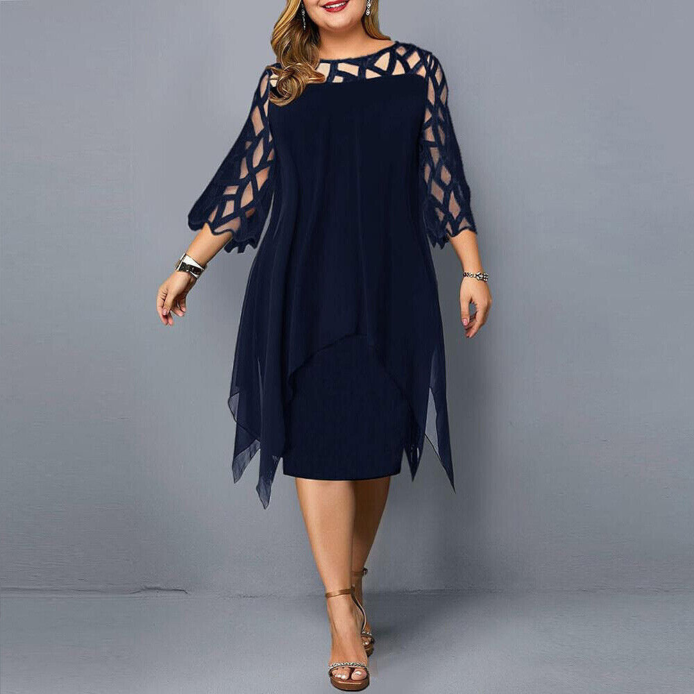 Isabella Women's Plus Size Midi Dress - VibreMode