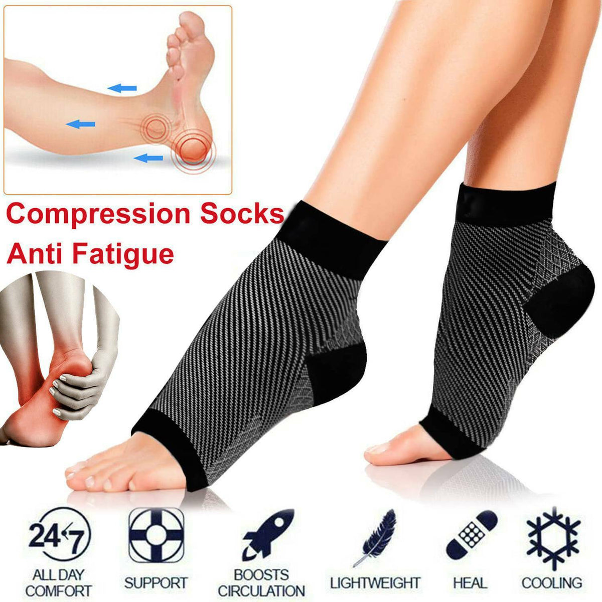 VibreMode Compression Ankle Socks Pain Relief
