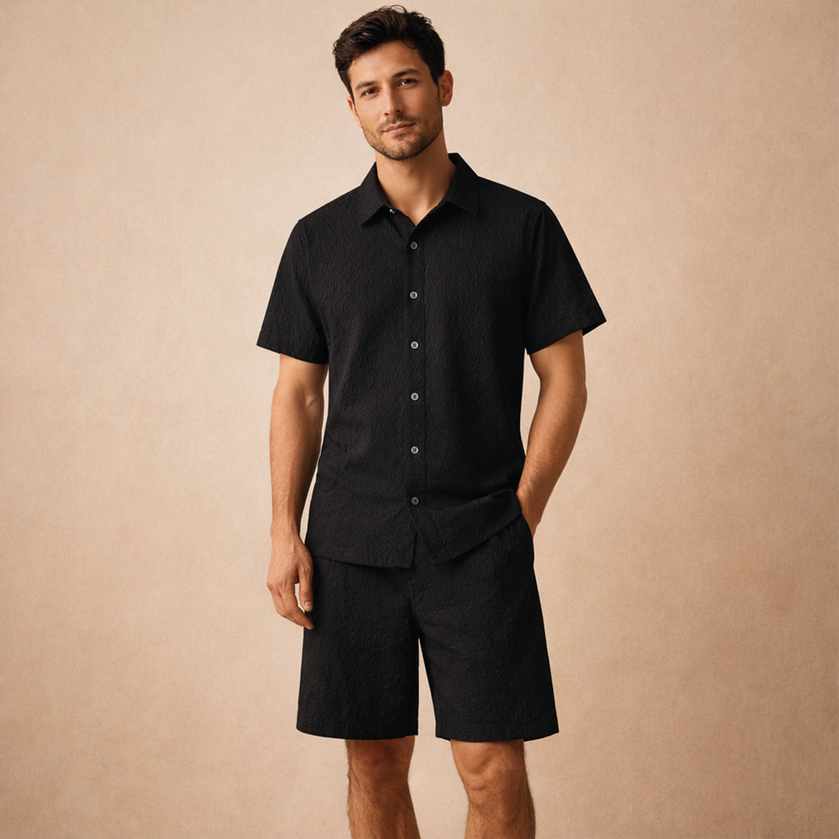 Men's Lightweight Summer Shirt And Shorts Set