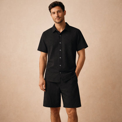 Men's Lightweight Summer Shirt And Shorts Set