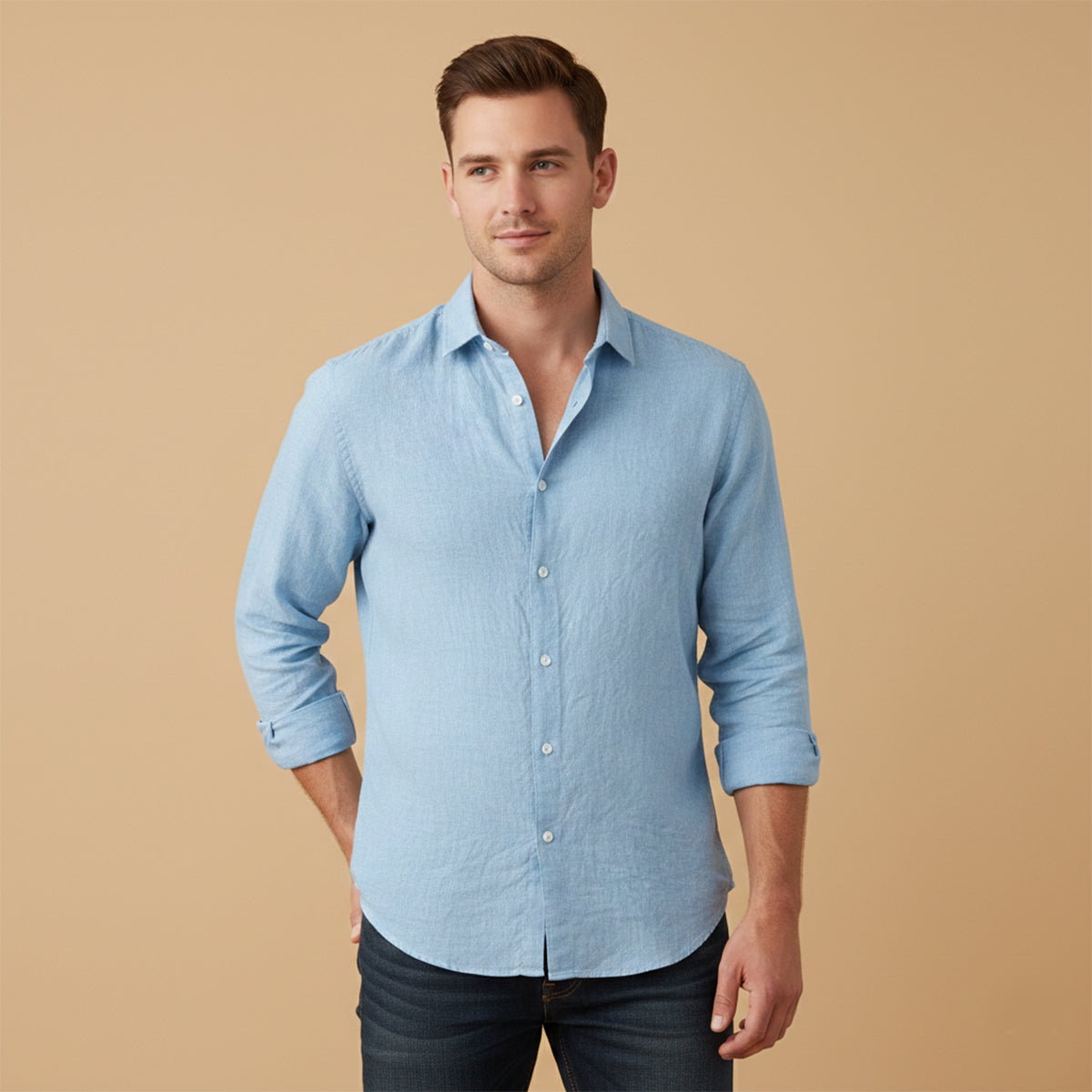 Men's Cotton Linen Casual Summer Shirt