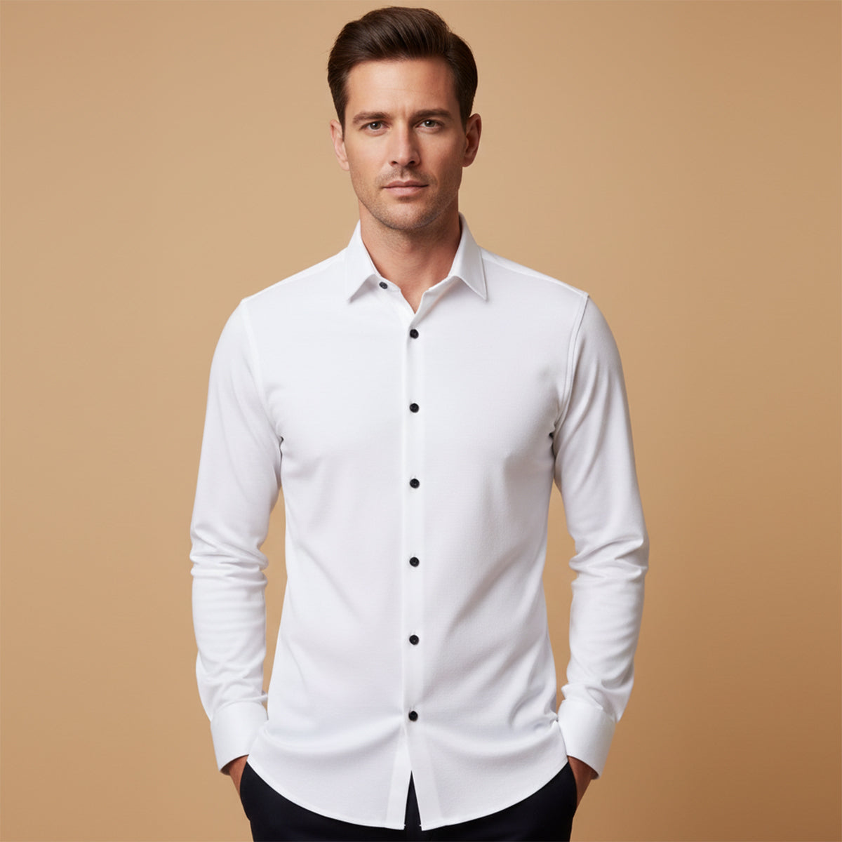 Men's Classic Formal Dress Shirt Button Up