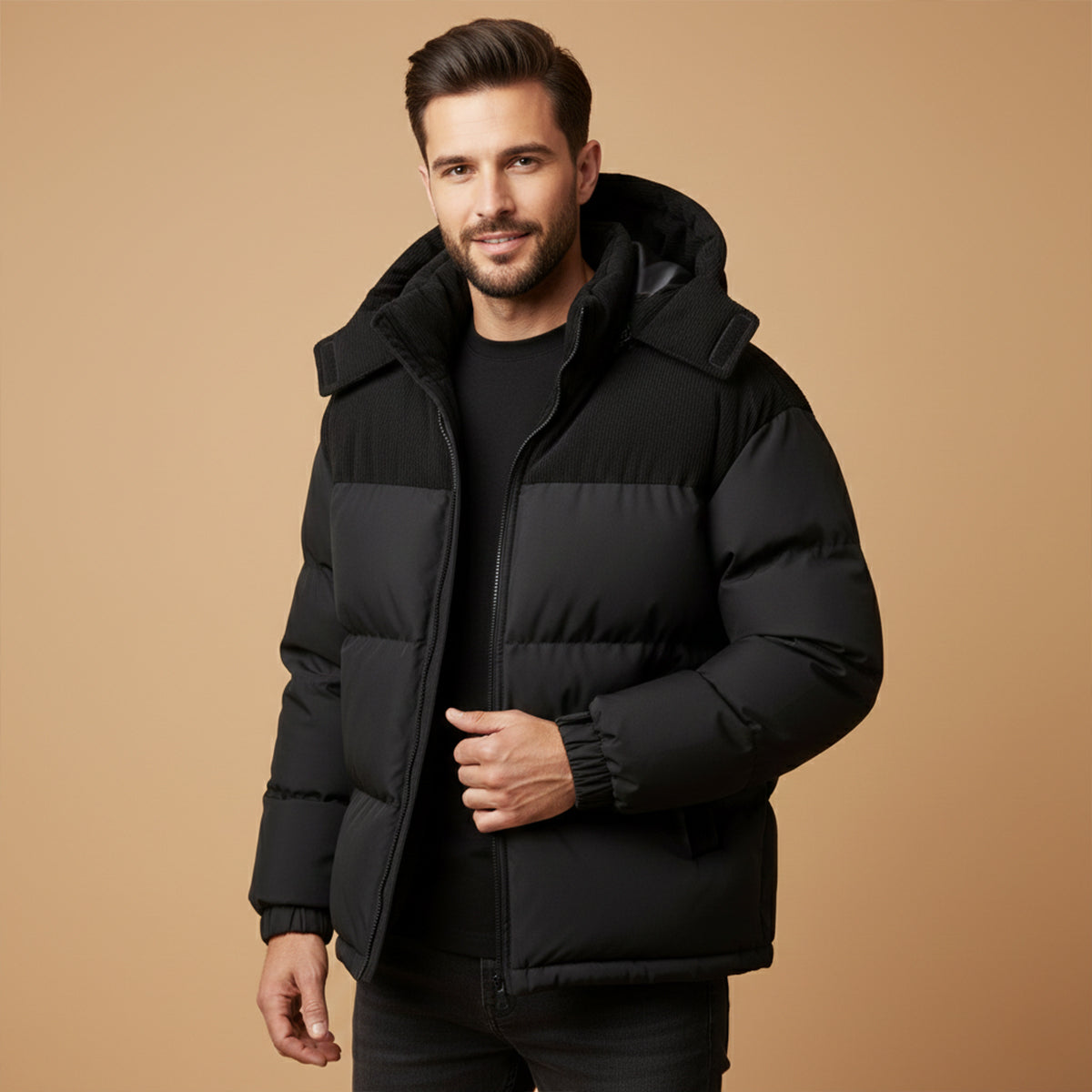 Men's Thick Puffer Hooded Jacket