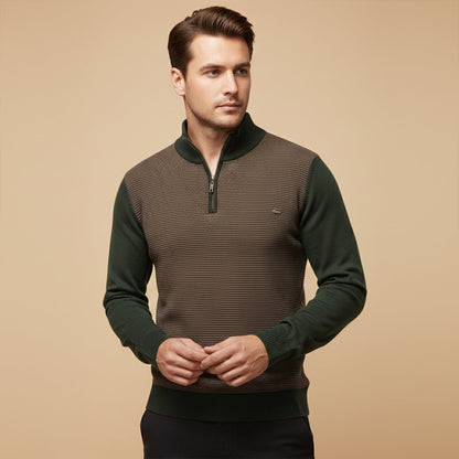 Men's Half Zip Winter Knit Sweater