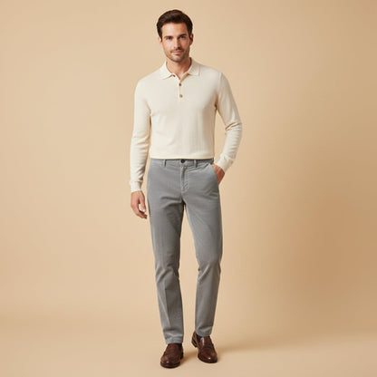 Men's Corduroy Pants Elastic Waist Casual