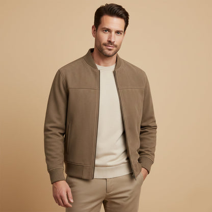 Men's Suede Jacket Autumn Brown