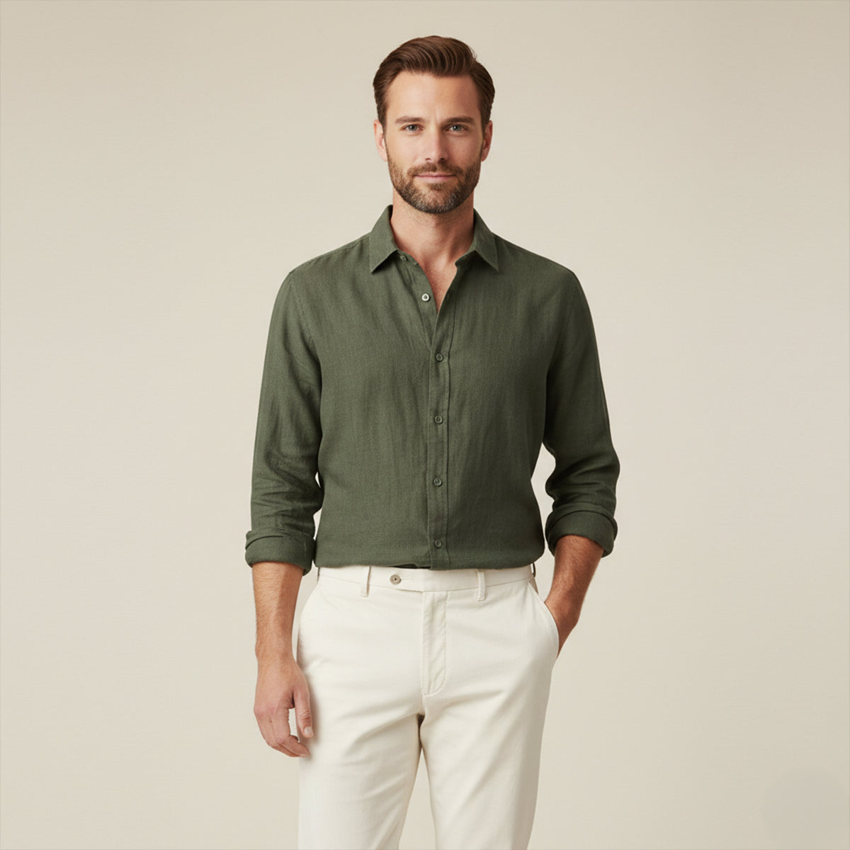 Men's Casual Button Up Shirt Lightweight