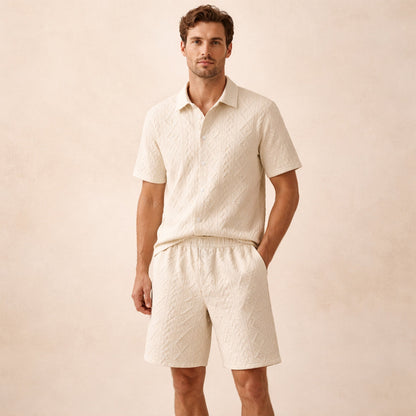 Men's Casual Summer Shirt And Shorts Set