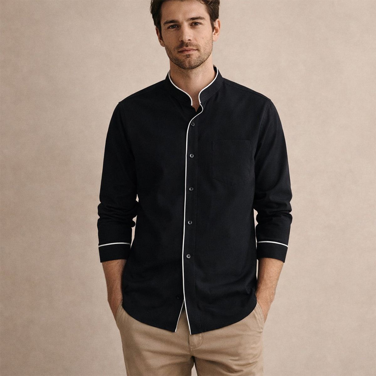 Ashcroft Men's Tailored Collar Dress Shirt