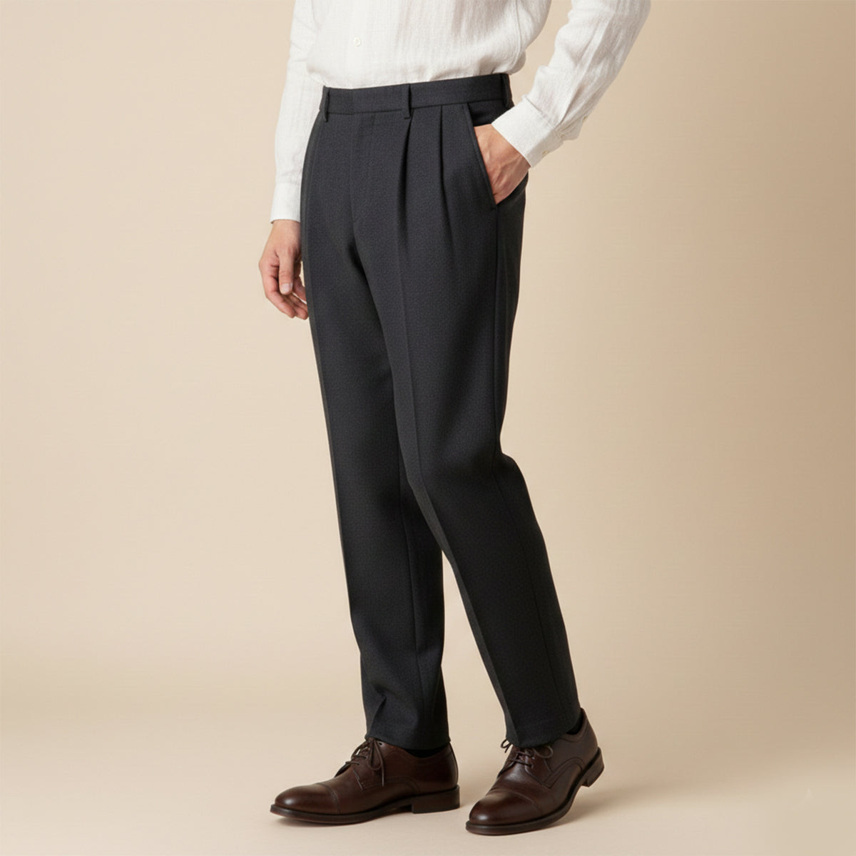 Men's Linen Pants Loose Fit Lightweight Beige