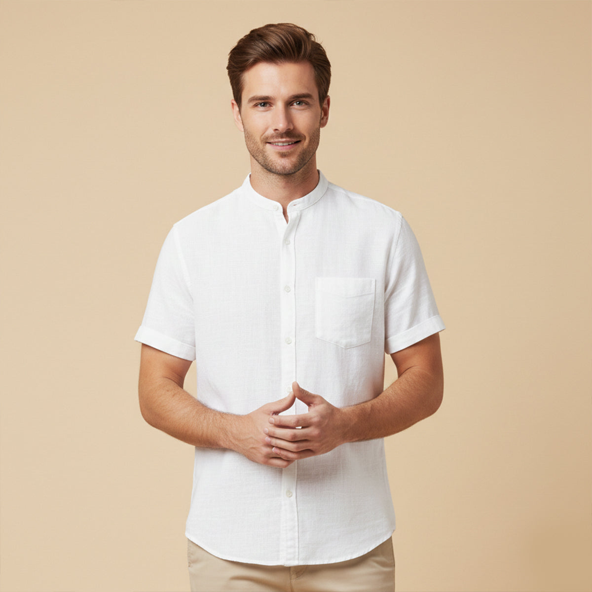 Men's Oversized Cotton Linen Shirt