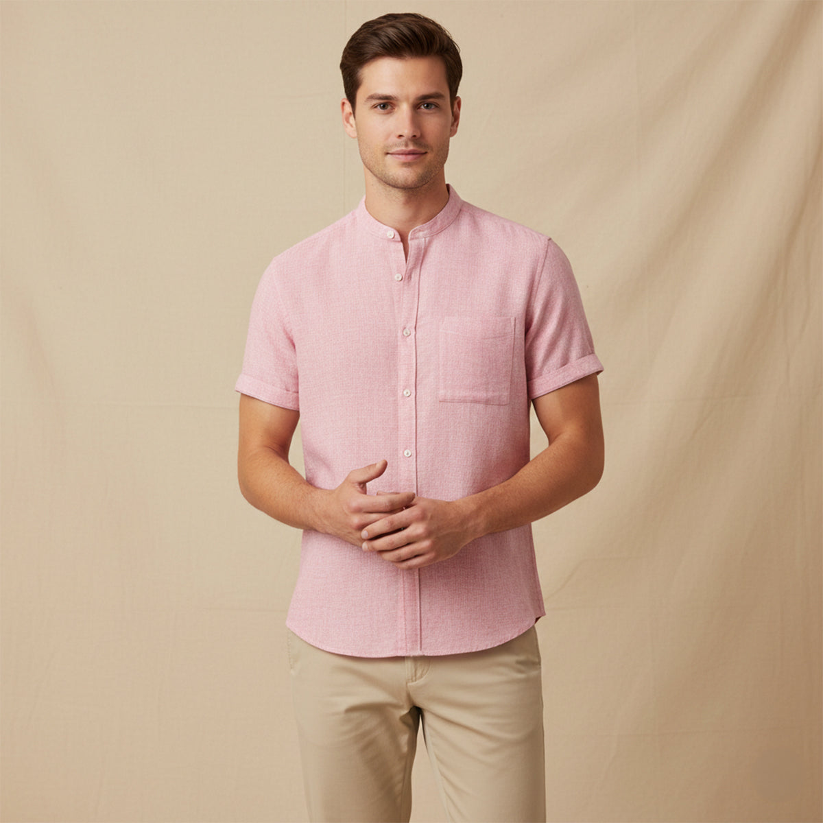 Men's Cotton Linen Beach Shirt Oversized