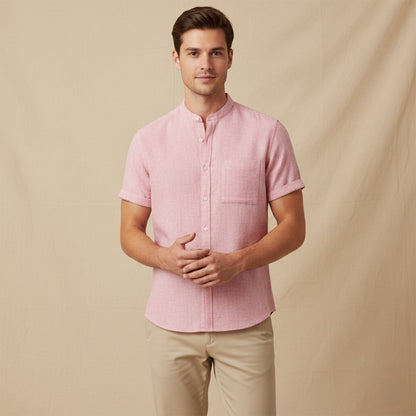 Men's Cotton Linen Beach Shirt Oversized