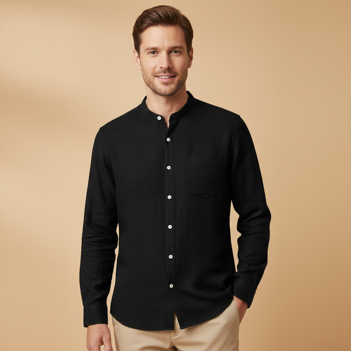 Men's Linen Long Sleeve Shirt