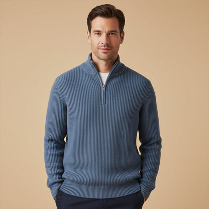Vicenza Men's Soft Knit Half Zip Sweater