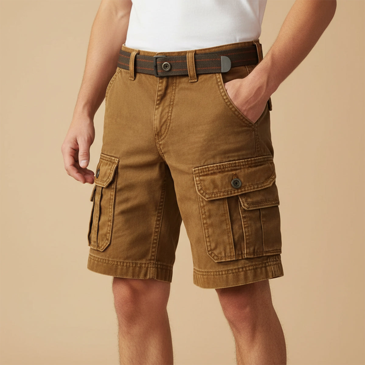 Brixton Men's Cargo Shorts Vintage Style Cotton