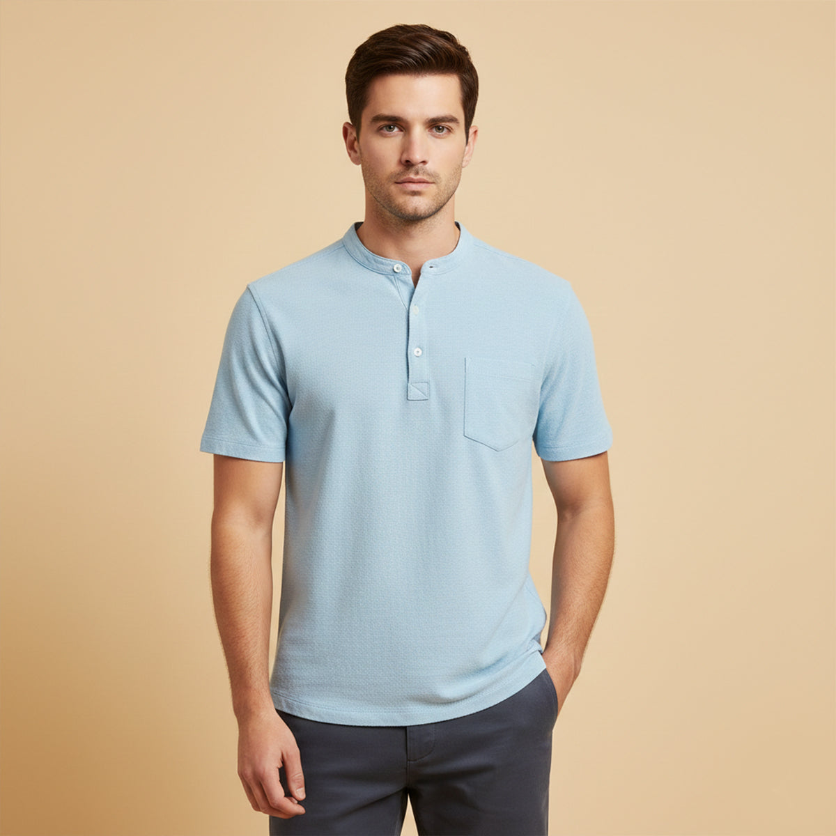 Men's Soft Summer Shirt Cotton Chest Pocket