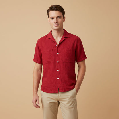 Men's Relaxed Fit Linen Blend Shirt