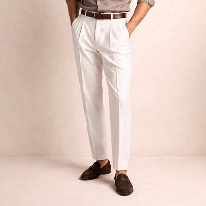 Men's Classic Pleated Tailored Pants