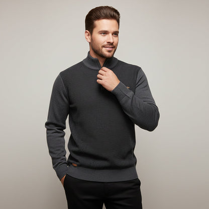 Men's Half Zip Winter Knit Sweater