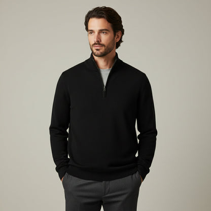 Men's Quarter Zip Sweater Smart Casual