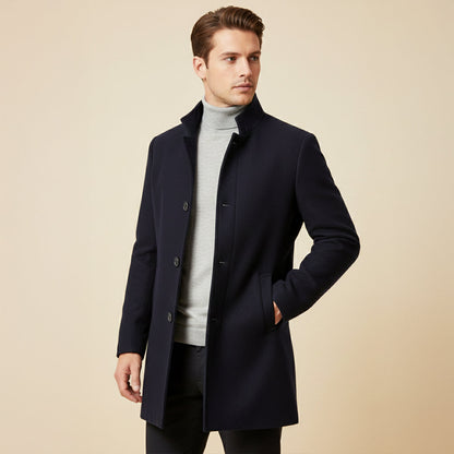 Men's Wool Blend Overcoat Smart Casual
