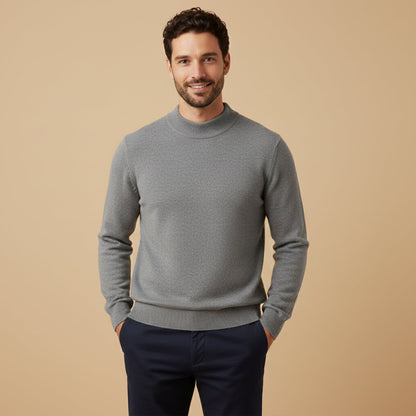 Men's Mock Neck Knit Sweater