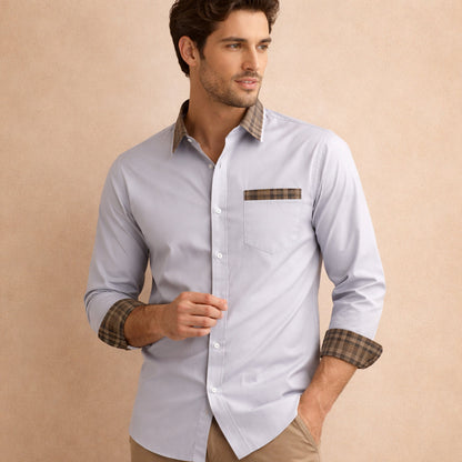 Men's Plaid Dress Shirt Casual Button Up