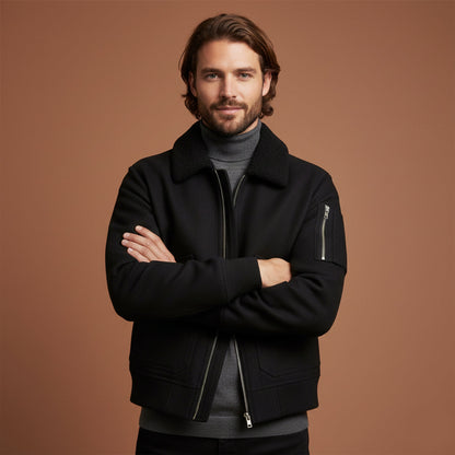 Men's Fleece Lined Bomber Jacket
