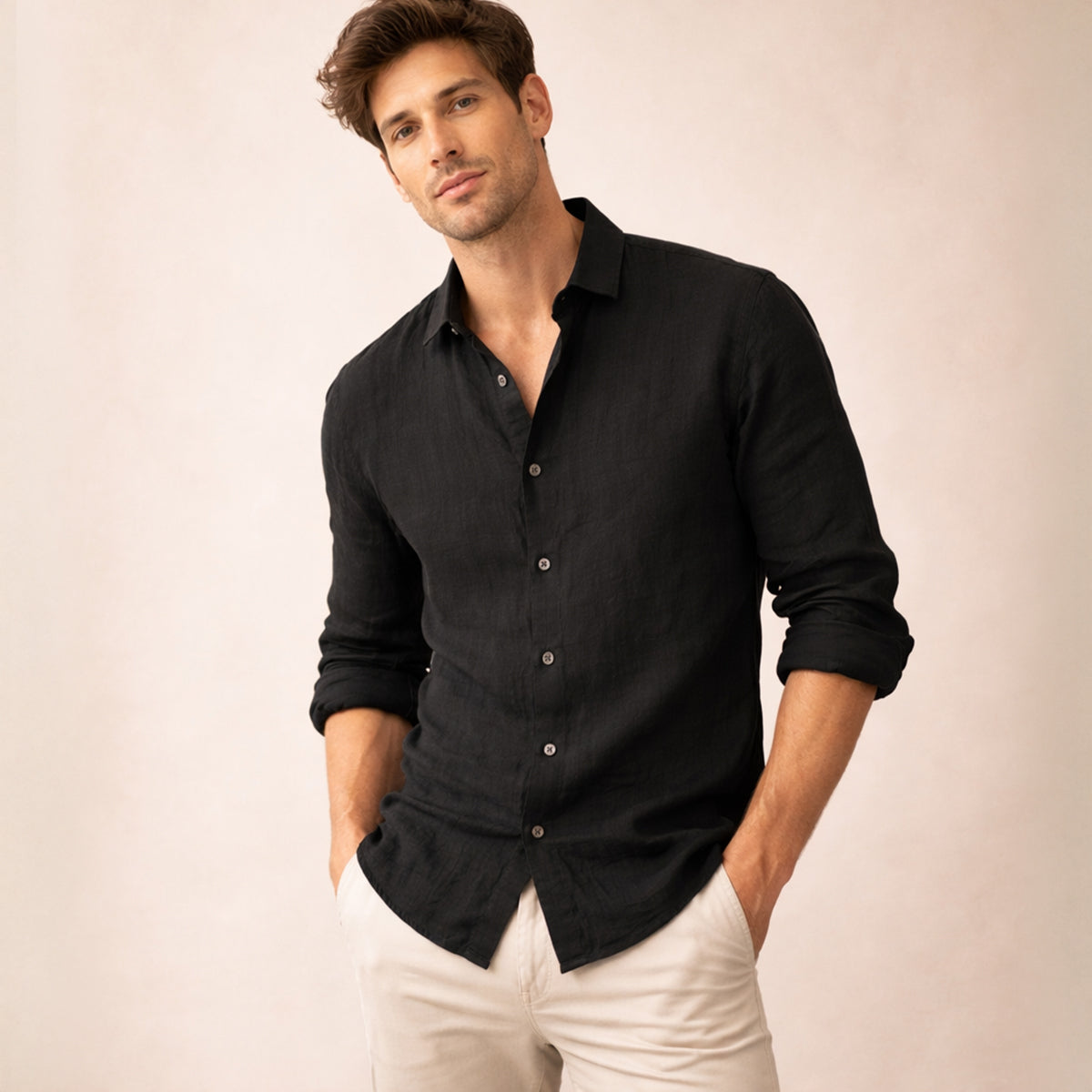 Men's Classic Button Up Shirt Lightweight
