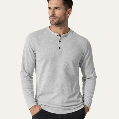 Men's Thermal Waffle Henley Shirt