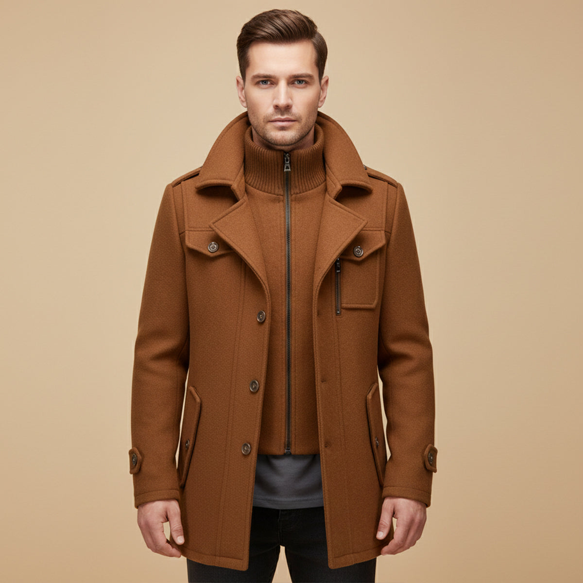 Men's Wool Blend Winter Coat