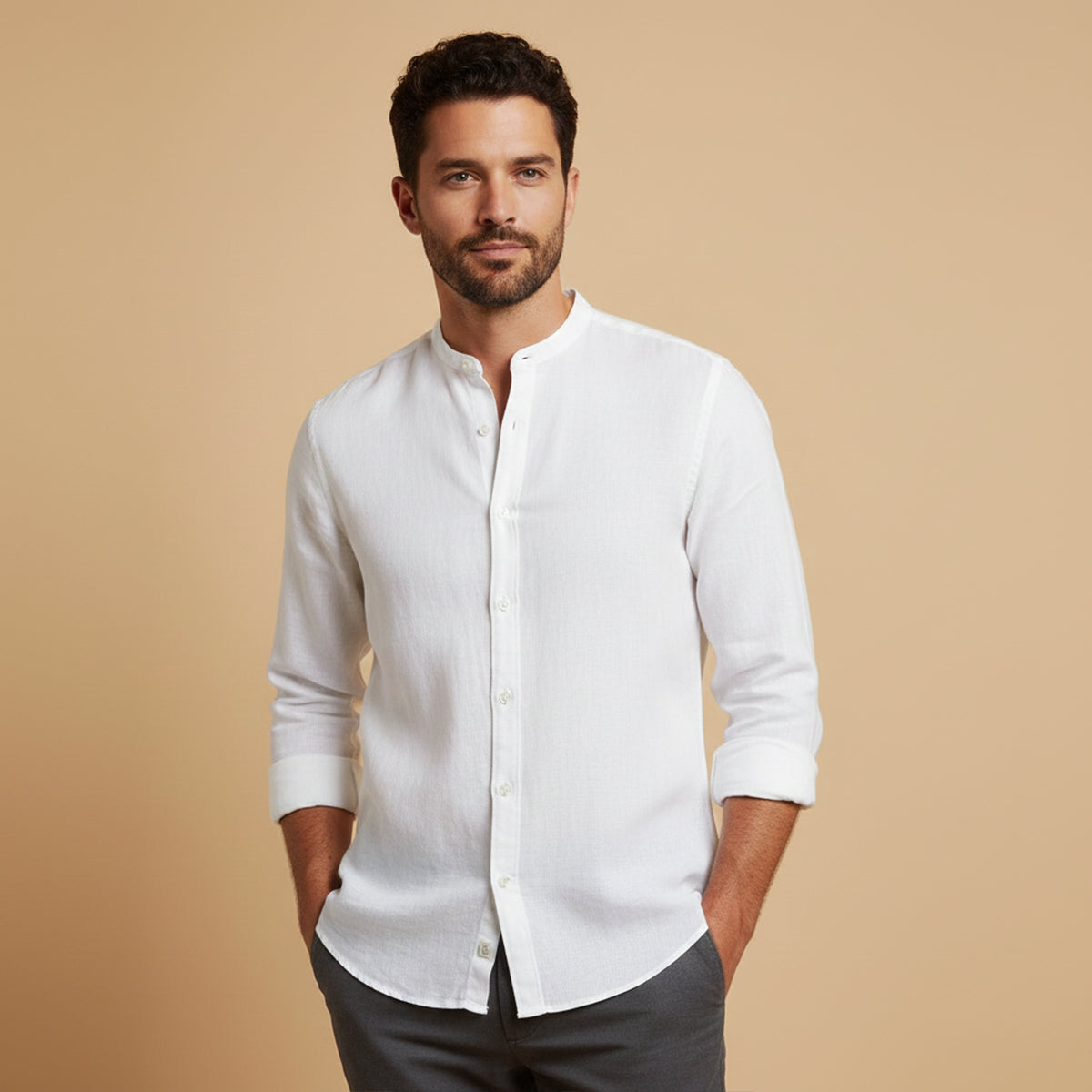Men's Linen Casual Shirt Relaxed Fit
