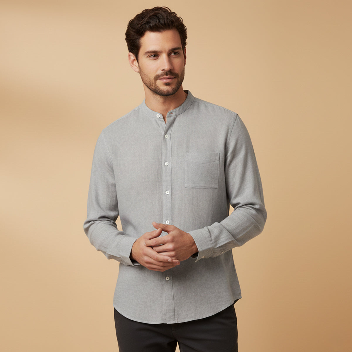 Men's Linen Long Sleeve Shirt