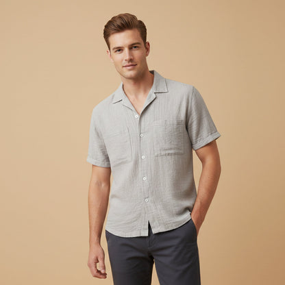 Men's Relaxed Fit Linen Blend Shirt