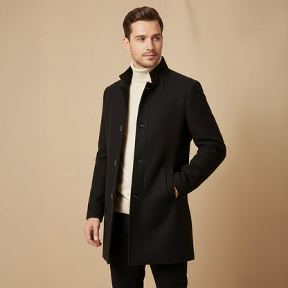 Men's Wool Blend Overcoat Smart Casual