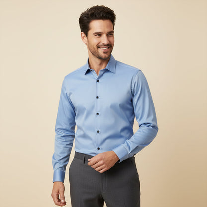 Men's Classic Formal Dress Shirt Button Up