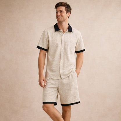 Men's Lightweight Summer Shirt And Shorts Set