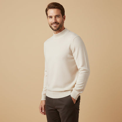 Men's Mock Neck Knit Sweater