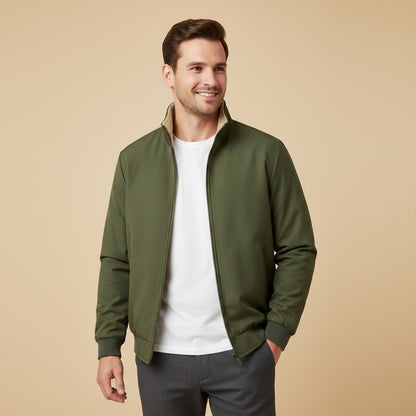 Men's Fleece Lined Windbreaker Lightweight Bomber Jacket