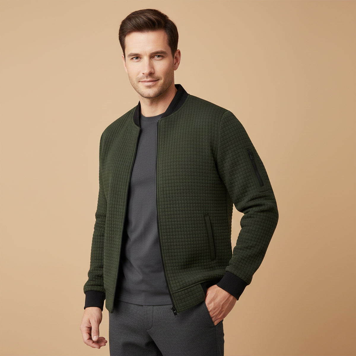 Oakshade Quilted Jacket Casual Zip Up Coat