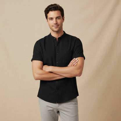 Men's Cotton Linen Beach Shirt Oversized