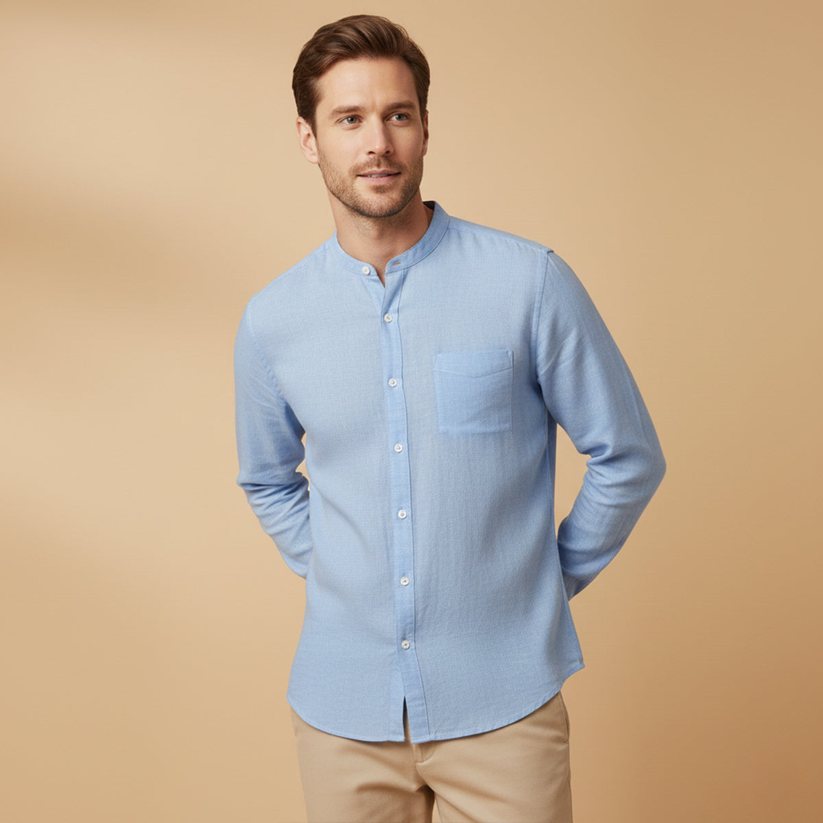 Men's Linen Long Sleeve Shirt
